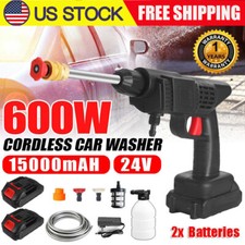 Cordless Electric High Pressure Water Spray Gun Portable Car Washer Cleaner Tool