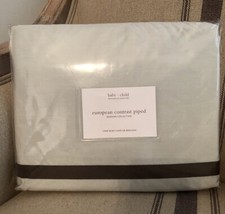 R H Baby Child European Contrast Piped Bedding Coll Crib Skirt NEW