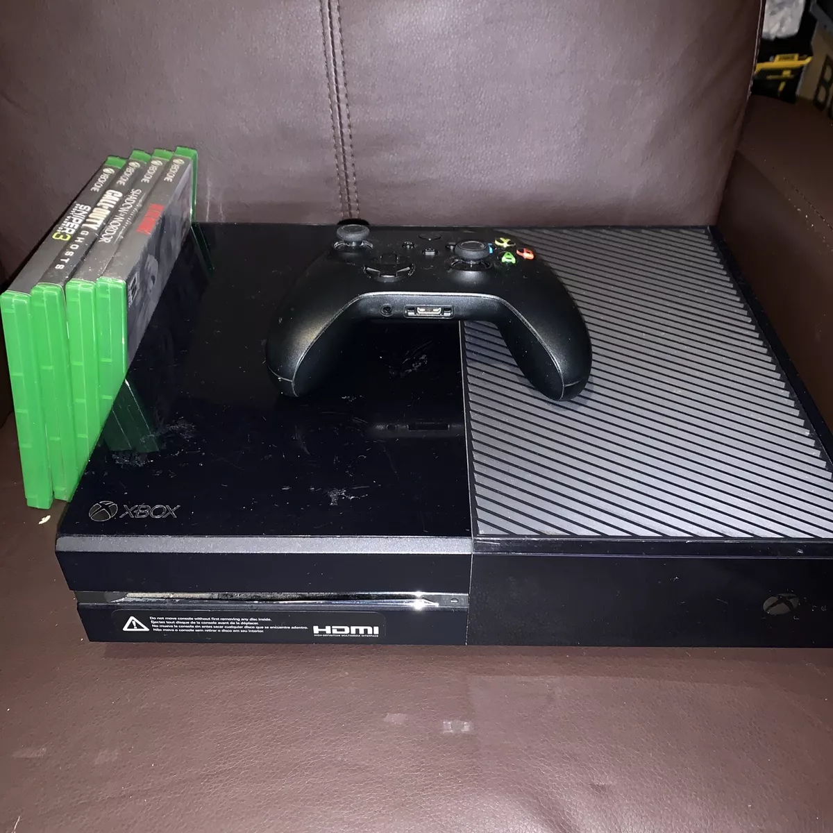 Microsoft Xbox One Day One Edition 500GB Black Console with 4 Games Included