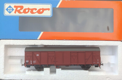 Wagon Couvert Métallique Roco 4373C HO GHS SNCF, Neuf, époque 4