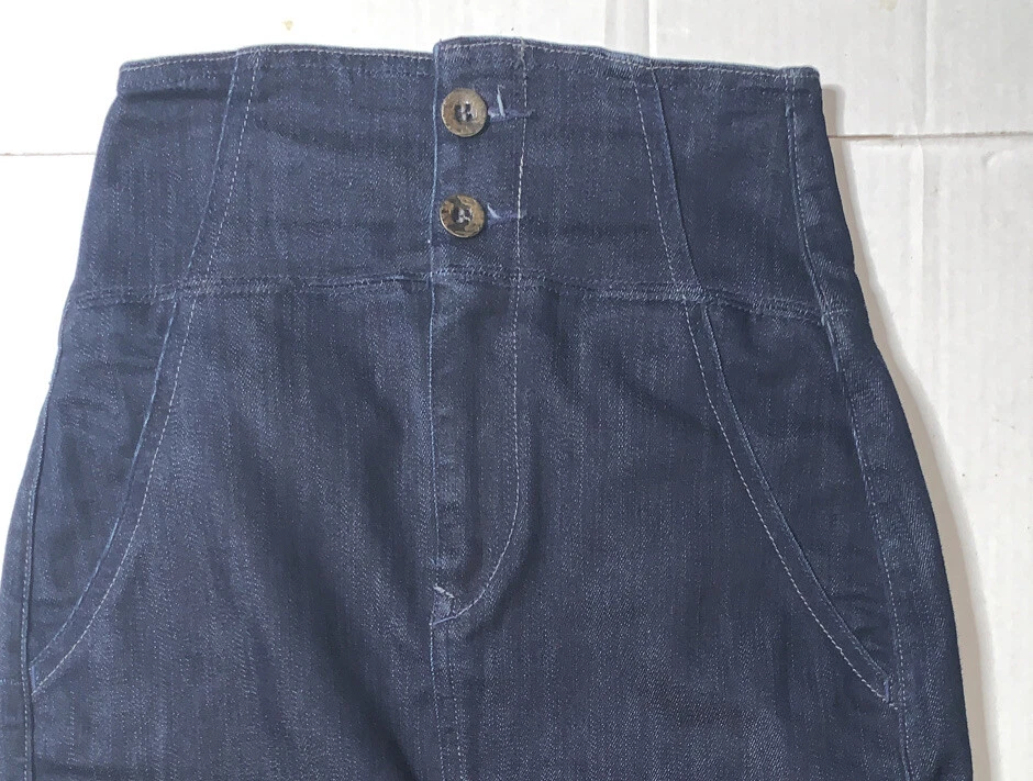 Usado- Saia Feminina Earnest Sewn Maya 93 Denim Stretch Cowl (Tamanho 24) - Imagem 2 de 4