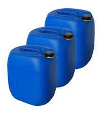 3 x 30 L blau Kanister Getr&auml;nkekanister Kunststoffkanister Trinkwasserkanister.