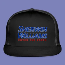Sherwin Williams Black Adjustable Trucker Hat Adult Size