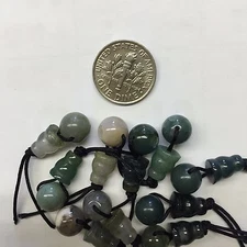 3 sets of Natural Gemstone Guru Beads 10mm,  Mala Beads