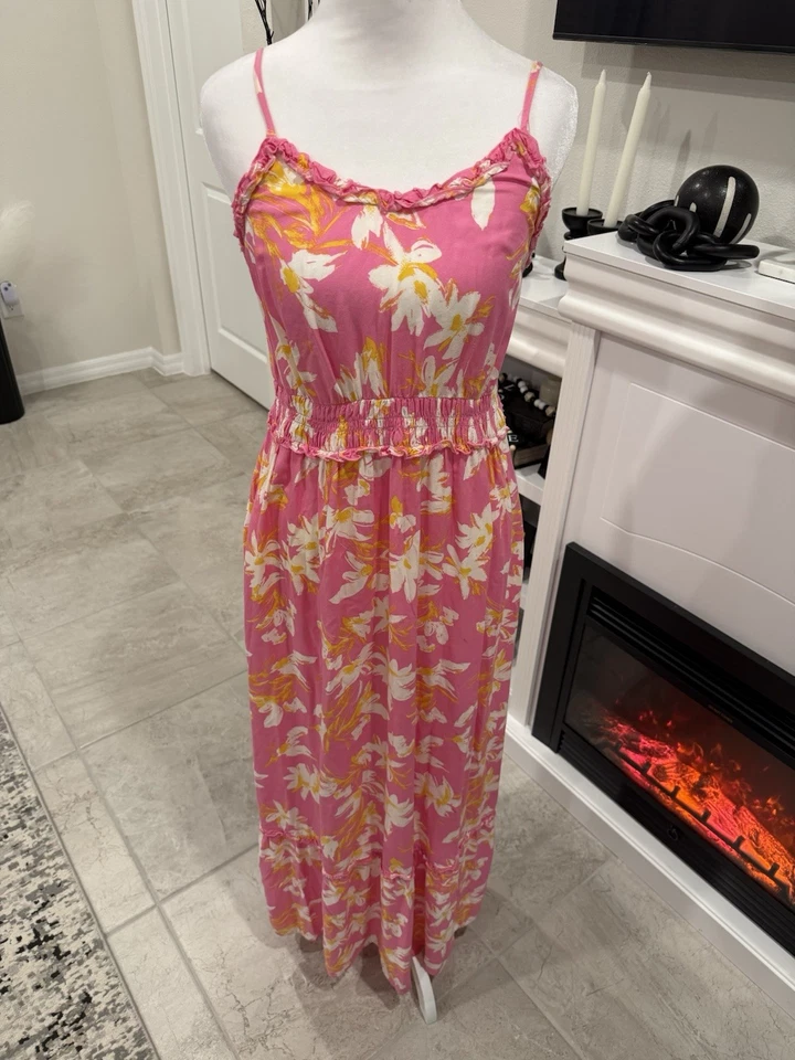 Maxi Vestido Jessica Simpson Vibrante Floral Talla M Foto 3 de 4