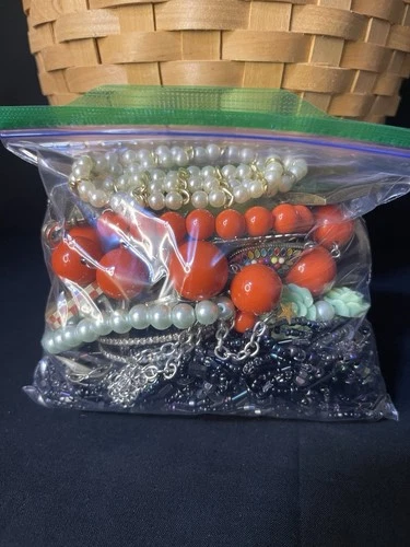 Vintage to Now Mystery Costume Jewelry Lot Wearable Junk Craft Art Fashion