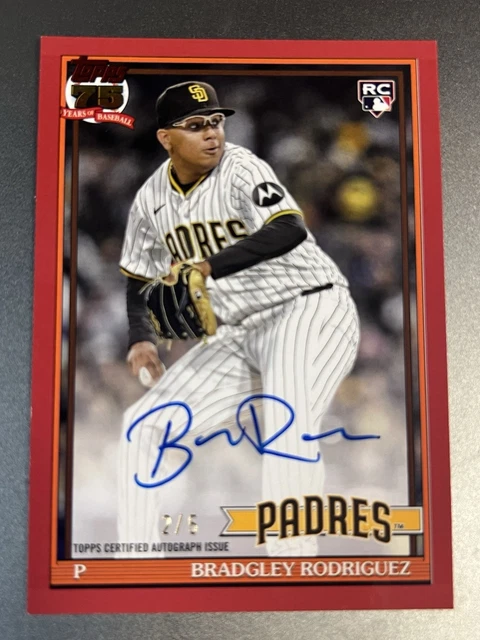 Bradgley Rodriguez 2026 Topps Series 2 #91A - BROD Padres 1991 RC SSP Red #2/5