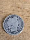 1908 D U.S. Silver Barber Quarter Dollar, 90% Silver Bin #ev4