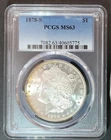 1878 S PCGS MS63 7TF Rev of 78 Morgan Silver $1 Mirror FIELDS + Rim Toning! Nice