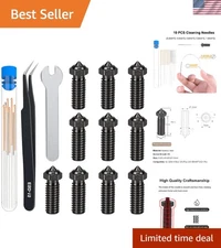 3D Printer Nozzles Set 10pcs Hardened Steel Compatible with QIDI X-Max 3