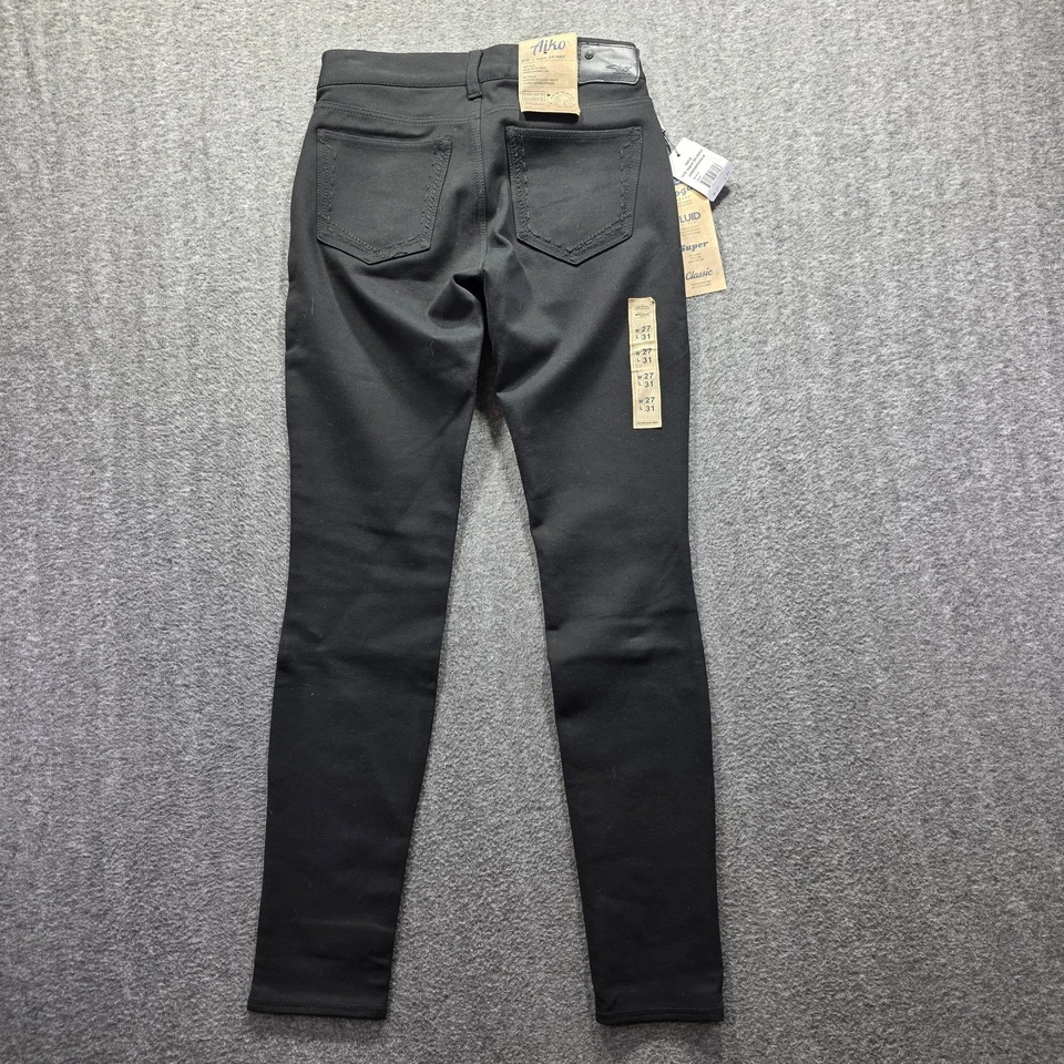 Silver Jeans Aiko Mid Super Skinny Jeans Womens 27x31 Black Stretch Fluid Denim - Image 2 of 4