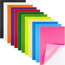 Morcheiong 12 Pcs Self Adhesive Felt Sheet Soft Felt Sheets with Adhesive Backin