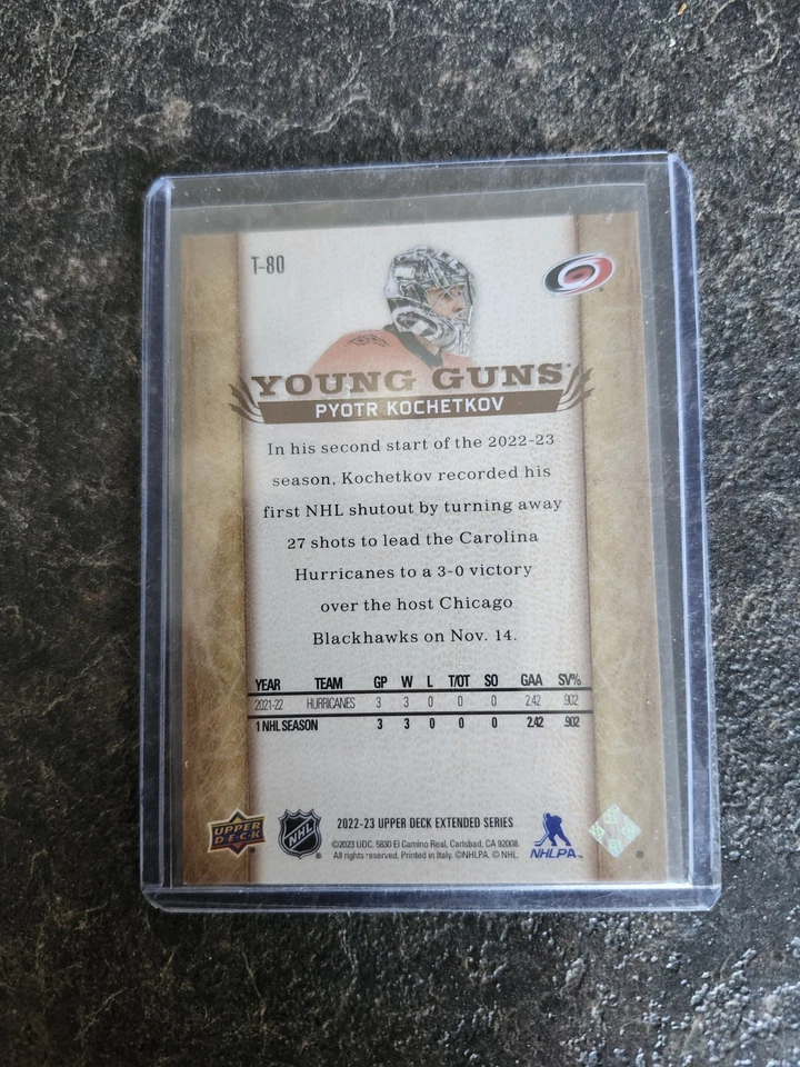 2022-23 Upper Deck Extended Series Retro Young Guns Pyotr Kochetkov YG RC T-80 - Image 2 of 2