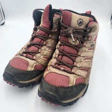 Merrell Moab 2 Mid Waterproof Boulder/Blush Leather J06052 Womens Size 8.5