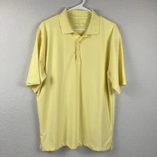 Champions Tour Golf Shirt Mens Large Polo Yellow Short Sleeve