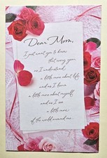 Happy Birthday Mom /Greeting Card Large Format incl. Envelope 5.5 8" 
