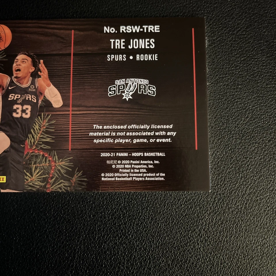 2020-21 NBA Hoops Winter Rookie Sweaters Tre Jones - Image 4 of 4