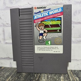 Athletic World Family Fun Fitness NES Rare Variant Rough Box Tested 