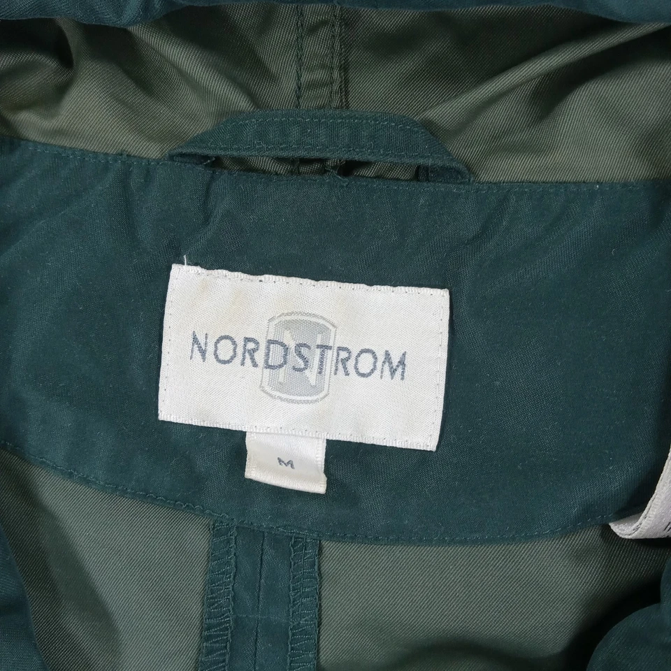 Chaqueta de lluvia Nordstrom verde oscuro poliéster talla mediana Foto 4 de 4