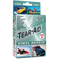 TEAR-AID Vinyl Repair Kit, Type B Clear Patch for Vinyl and Vinyl-Coated