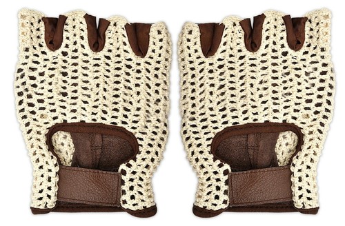 GUANTE DE BICICLETA CUERO REAL ACOLCHADO PALMA CLÁSICO ESTILO VINTAGE GUANTES DE CICLISMO UNISEX - Imagen 2 de 5
