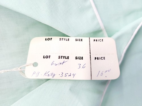 Vintage Katz Pajamas Powder Blue Kitty Cat Pocket Embroidery Single Stitch 38 - Picture 4 of 12