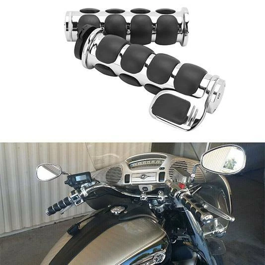 For Harley Davidson Road King Softail 1" Custom Motorcycle Handle Bar Hand Grips - Image 2 of 4