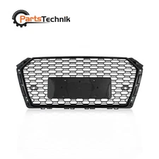 Front Mesh Honeycomb Grill Grille For 2017 2018 2019 Audi A4 S4 S-line RS4 Style