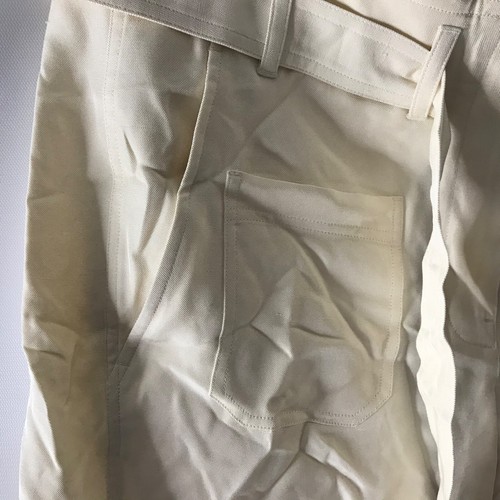 $390 Helmut Lang Womens Dupioni Cargo Silk Bermuda Short Size 2 Ivory Shorts New - Picture 3 of 10