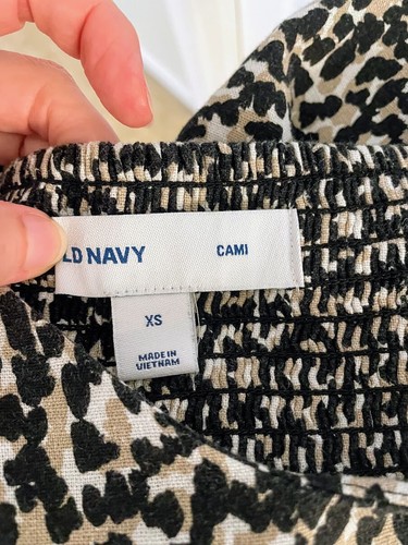 NEW Old Navy Women's Cheetah Print Cami Dress, Black, Tan, Linen Blend, XS - Picture 6 of 11