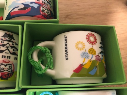 Japan set of 5 Starbucks mini Mug 2oz ORNAMENT You Are Here Spring summer Autumn - Picture 11 of 14