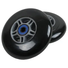 2 BLACK REPLACEMENT Wheels ABEC7 Bearings SCOOTER 100mm