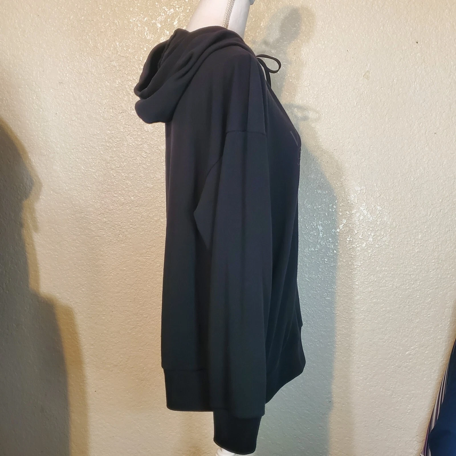 UNDERCOVER Felpa con cappuccio Victoria's Secret nera pullover in pile Bond Street London spaziosa taglia L