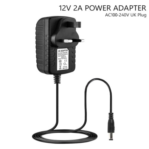 UK NETZWERK 12V 2A 1A NETZTEIL SCHALTADAPTER AC/DC 100-240V FÜR CCTV LICHT - Bild 3 von 4
