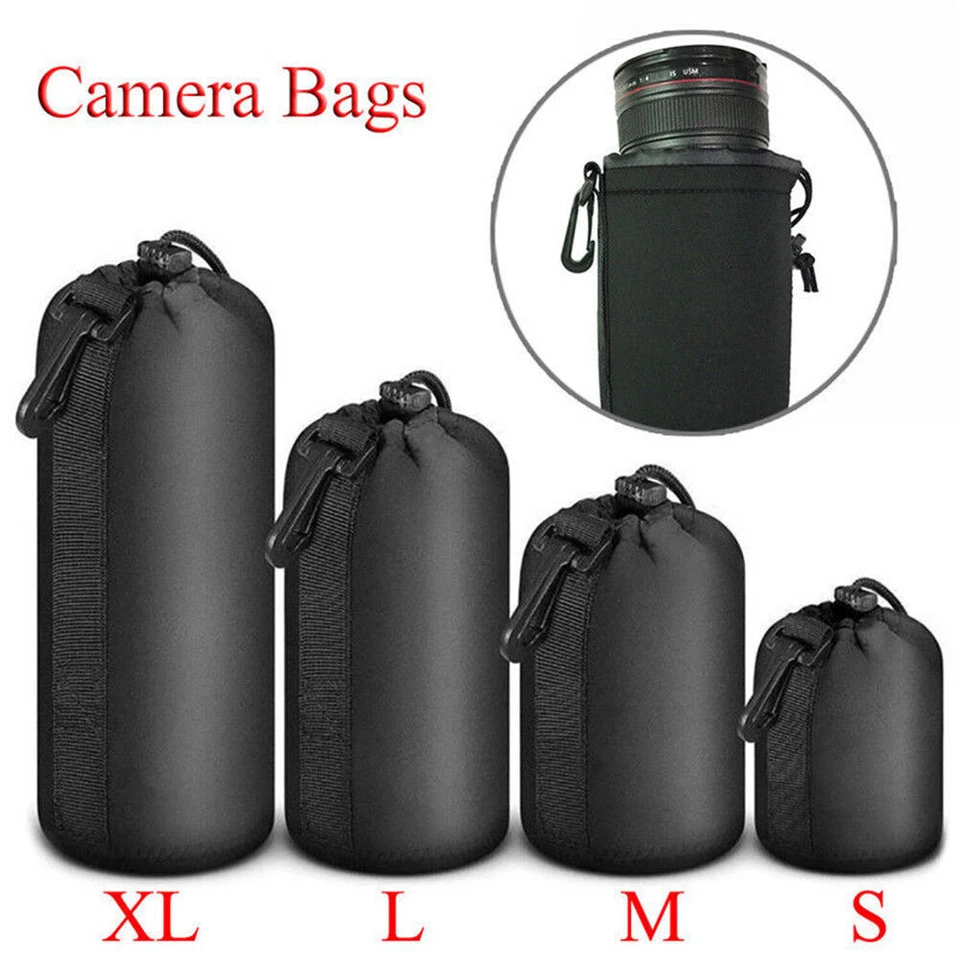 2x S-XL DSLR Camera Len Pouch Case Bag Cover Neoprene For Canon Nikon Sony HOT - Image 4 of 4