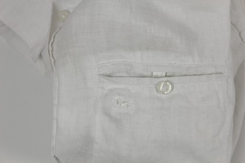 Herrenhemd J Hampton & Sons Größe Large reines Leinen weiß Artikel - Bild 9 von 11