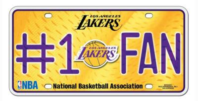 Los Angeles Lakers #1 Fan License Plate [NEW] NBA Tag Auto Truck