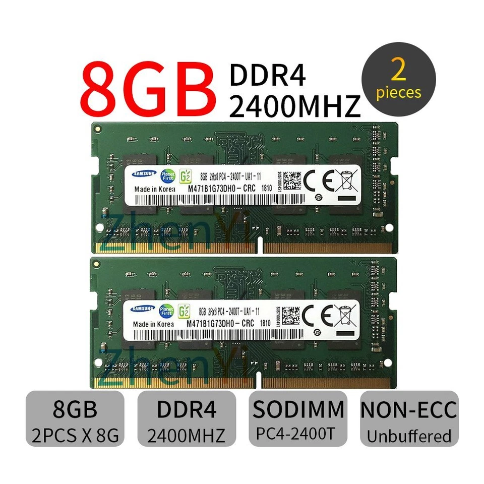 64G 32GB 16GB 8G DDR4 2400Mhz PC4-19200 sodimm Laptop Memory RAM For Samsung Lot - Image 3 of 4