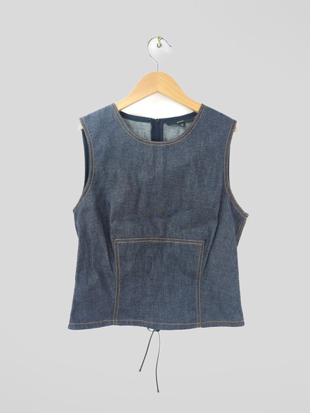 SS2000 GUCCI x TOM FORD Women's Sz IT 42 US 8 Denim Sleeveless Tank Top