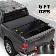 5FT Tri-Fold Bed Cover Tonneau Cover for 2016-2023 Toyota Tacoma Truck Bed USA