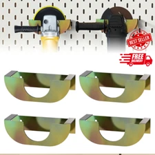 4 PCS Angle Grinder Holder Wall Mount, Heavy Duty Solid Steel Angle Grinder Hang