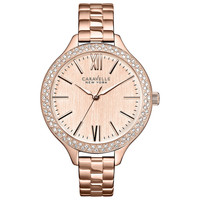 Caravelle York Rose Gold Women's Quartz Watch With Rose Gold Dial Analogue D Caravelle York Rose Gold Women's Quartz Watch With Rose Gold Dial Analogue D