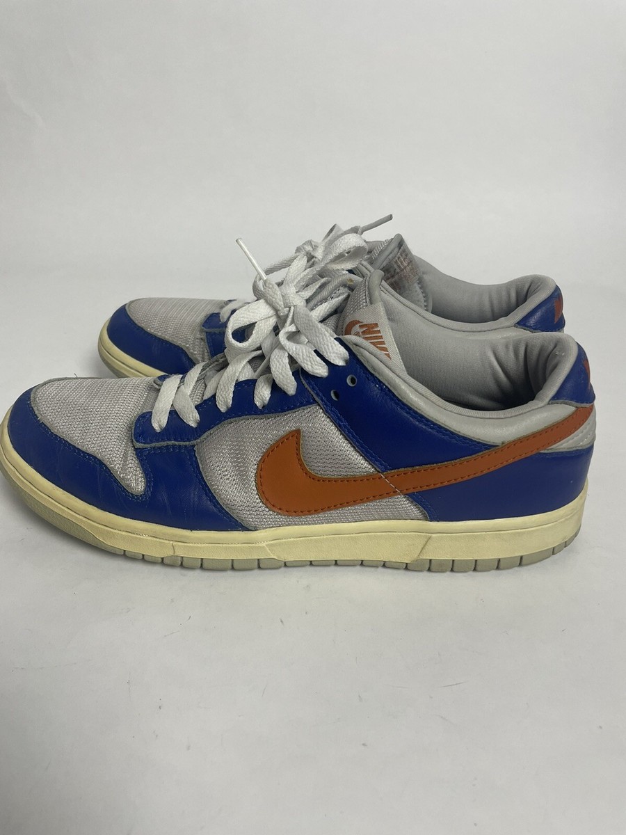 Vintage 2003 Nike Dunk Low Knicks Royal Blue Orange Size 9.5