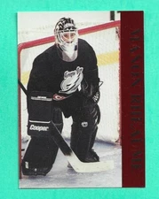 (1) MANON RHEAUME TAMPA BAY GOALIE PROMOTIONAL RED BORDER NM-MT CARD  (H2840)