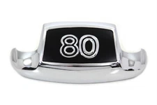 Chrome Front Fender Tip "80" with Inlay for Harley Shovelhead FL Models 1978-84