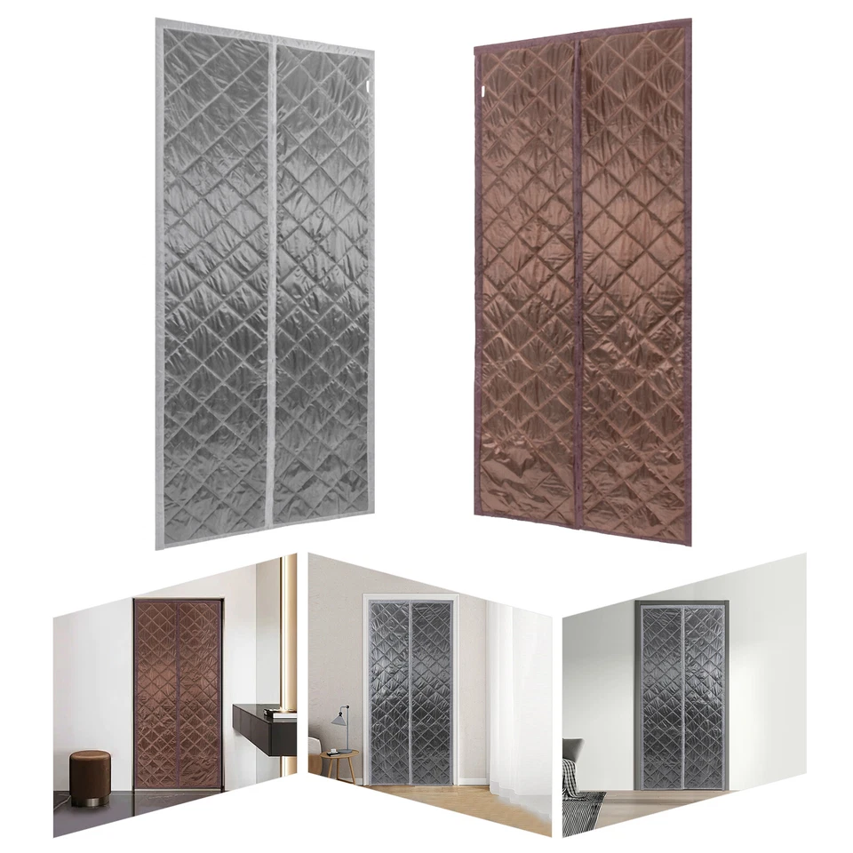 Cortina de Puerta Aislante, Pantalla de Puerta Autosellante Magnética Térmica Parada de Invierno Foto 4 de 4