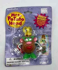 Mrs. Potato Head Miniature Keychain Basic Fun Hasbro 1998 Vintage New In Package