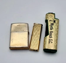 Colibri Lighter VINTAGE Lot Of Lighters Gold Electro Quartz Gold Novelty Lighter