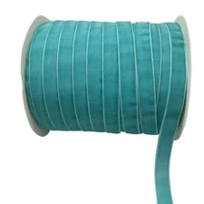 10 Yards Velvet Ribbon Spool Blue 5/8"