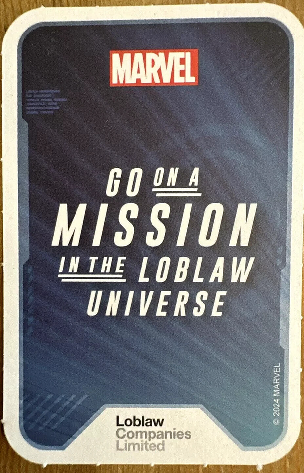 BABY GROOT 2024 Marvel Loblaw 85th Anniversary Card Holo Holofoil 52